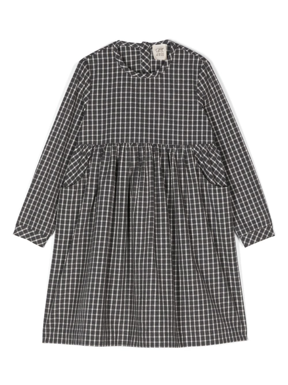 Caffe' D'orzo checked midi dress - Grey von Caffe' D'orzo