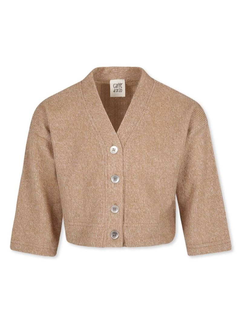 Caffe' D'orzo cropped cardigan - Brown von Caffe' D'orzo