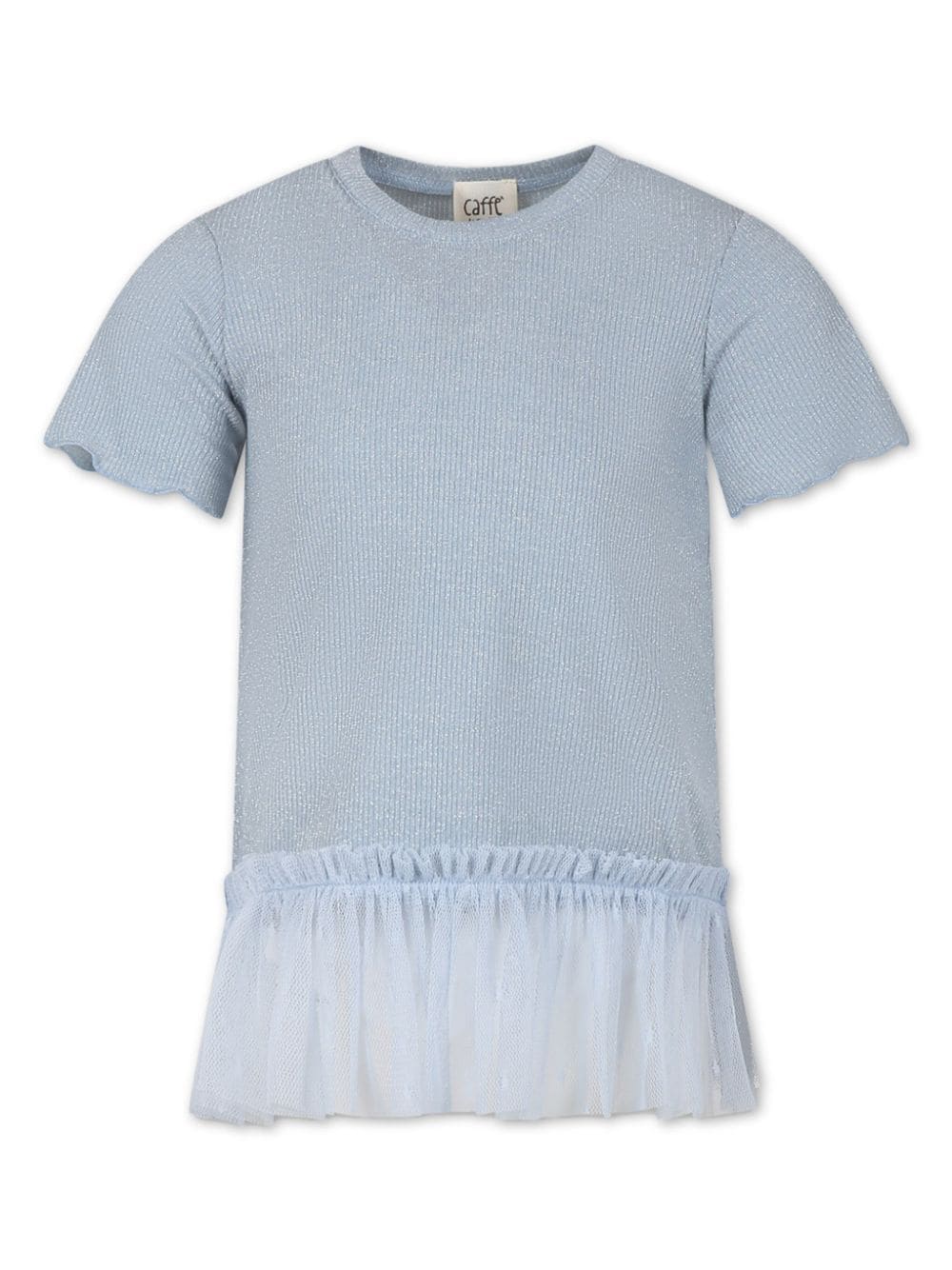 Caffe' D'orzo ruffle-hem ribbed t-shirt - Blue von Caffe' D'orzo