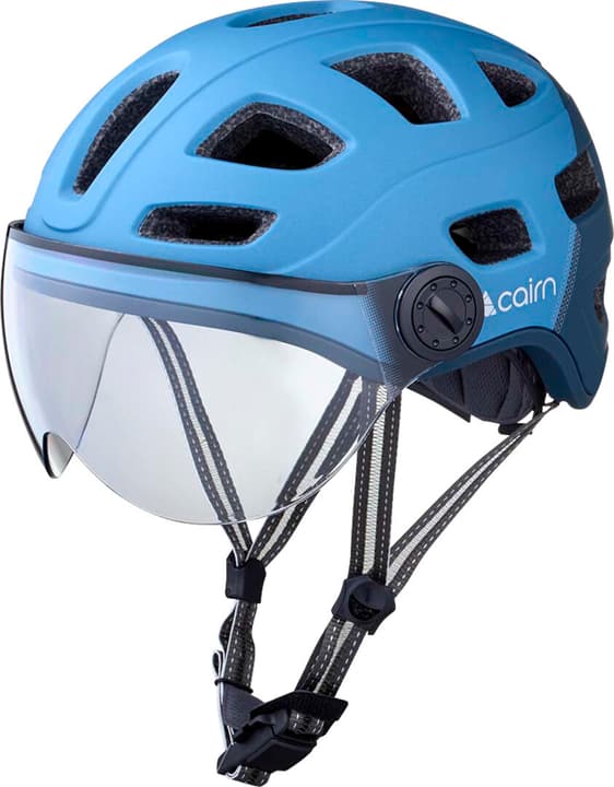 Cairn Quartz transparent Visor LED USB Velohelm azur von Cairn