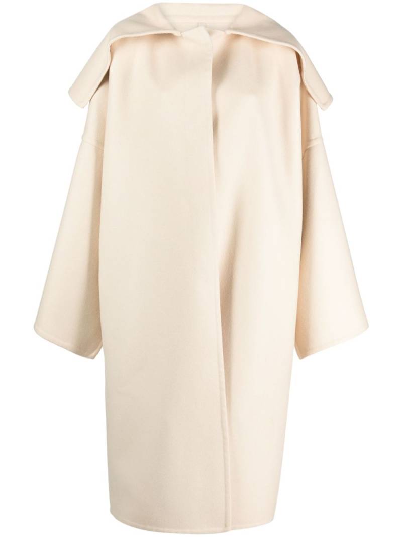 Calcaterra felted virgin-wool coat - Neutrals von Calcaterra