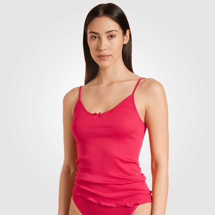 Calida Basic Spaghetti Top, pink, M von Calida