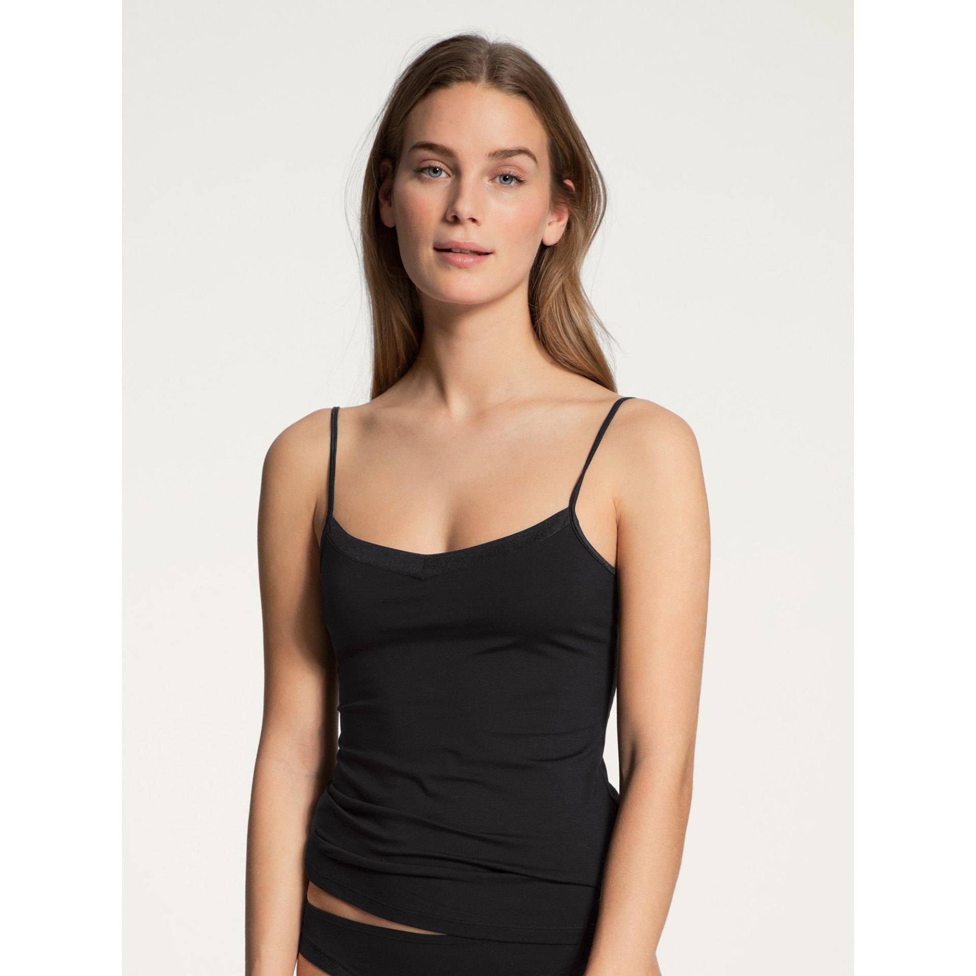 Calida - Top mit Spaghettiträgern, für Damen, Black, Größe M von Calida