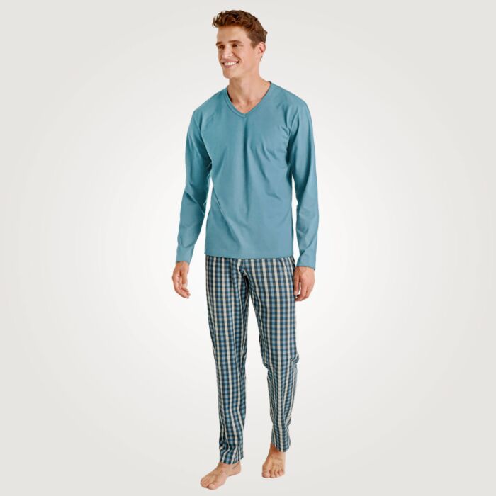 Calida Herren Pyjama, blau von Calida