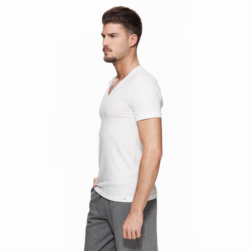 T-shirt, Body Fit, Kurzarm Herren Weiss S von CALIDA