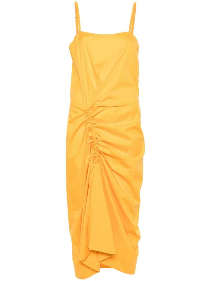 Câllas Milano Angie gathered midi dress - Orange von Câllas Milano