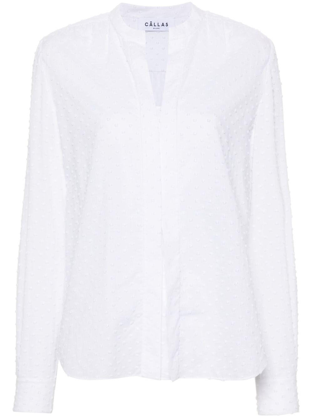 Câllas Milano Athena polka dot-embroidered blouse - White von Câllas Milano