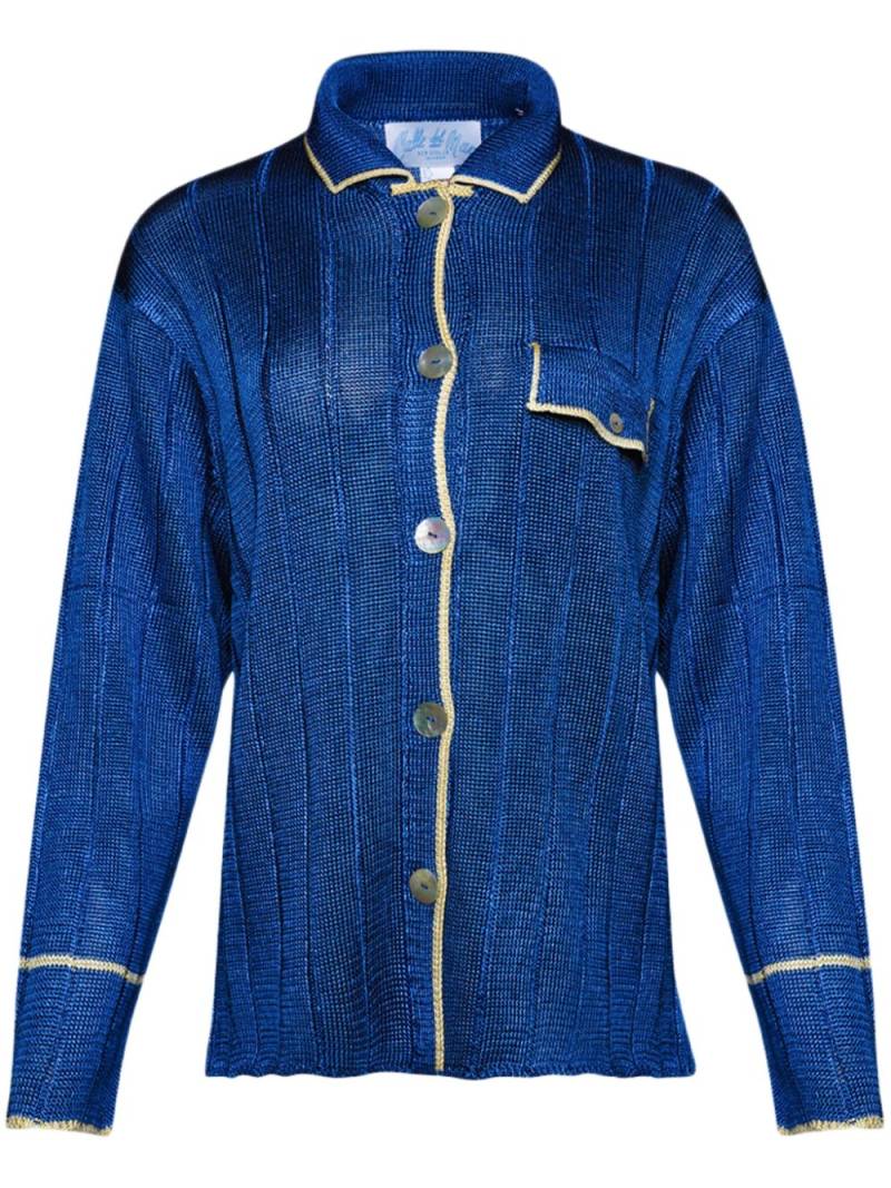 Calle Del Mar long-sleeve ribbed shirt - Blue von Calle Del Mar