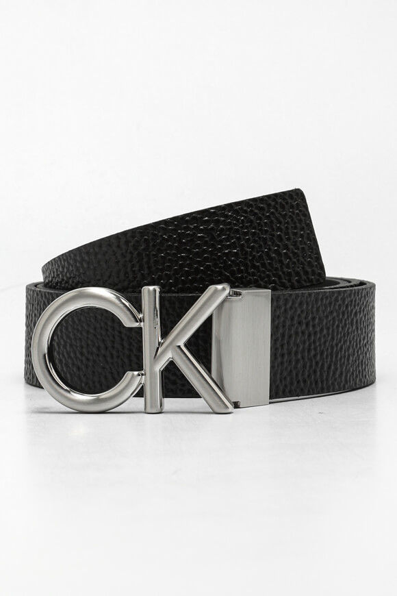 Calvin Klein (alle) Metal Bombe Ledergürtel | Black Pebble | Herren  | 100 von Calvin Klein (alle)