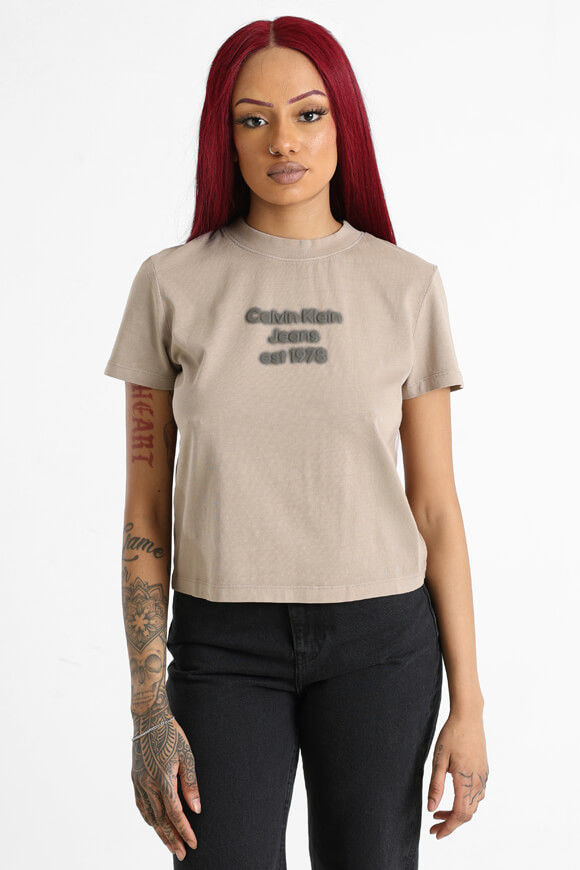 Calvin Klein (alle) T-Shirt | Taupe Gray | Damen  | M von Calvin Klein (alle)