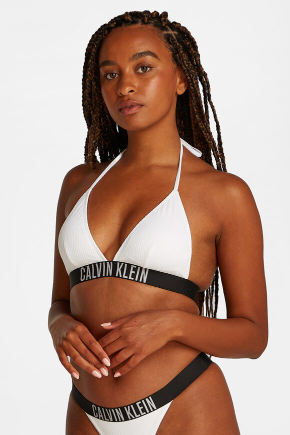 Calvin Klein (alle) Triangel Bikini-Oberteil | Brilliant White | Damen  | M von Calvin Klein (alle)