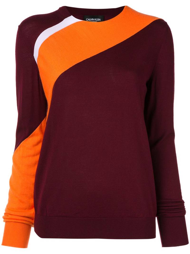 Calvin Klein two-tone jumper - Red von Calvin Klein