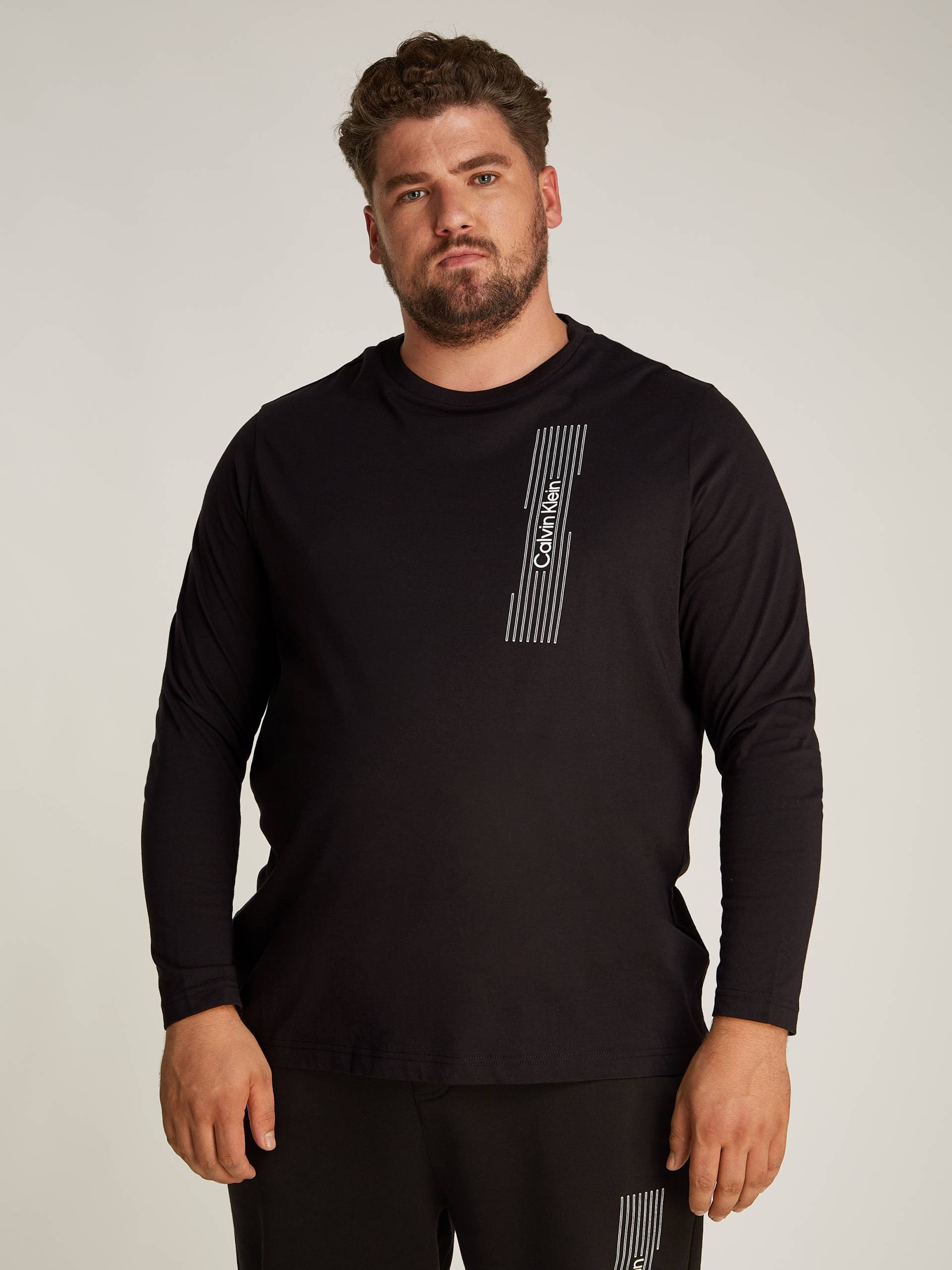 Calvin Klein Big&Tall Langarmshirt »BT_HORIZONTAL LOGO LS T-SHIRT«, in Grossen Grössen mit Logoschriftzug von Calvin Klein Big&Tall