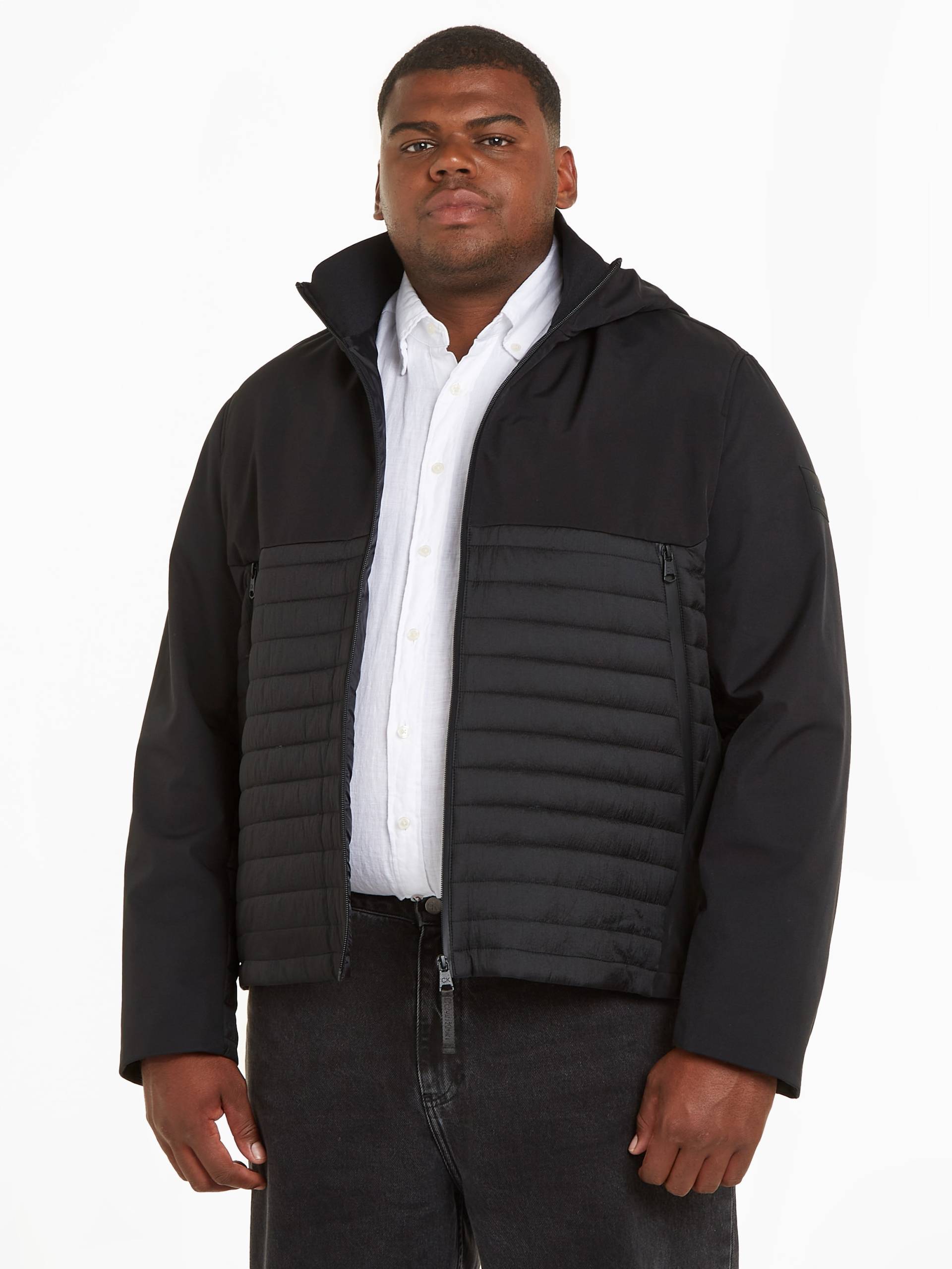 Calvin Klein Big&Tall Outdoorjacke »BT_QUILTED MIX MEDIA JACKET HOOD«, mit Kapuze von Calvin Klein Big&Tall