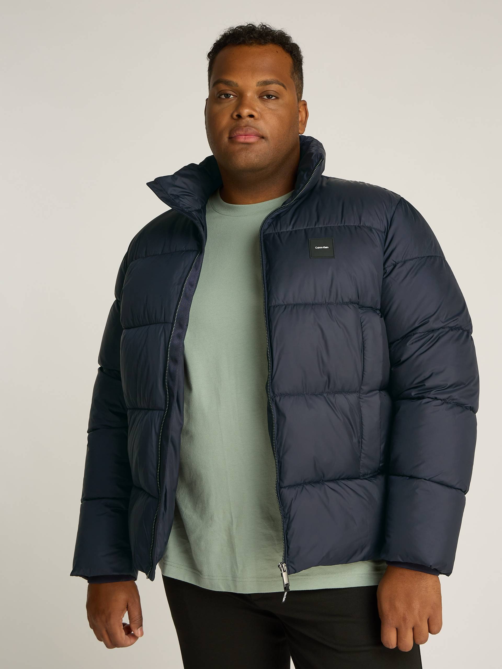 Calvin Klein Big&Tall Steppjacke »BT_QUILT PUFFER MW«, in Grossen Grössen mit Logopatch von Calvin Klein Big&Tall