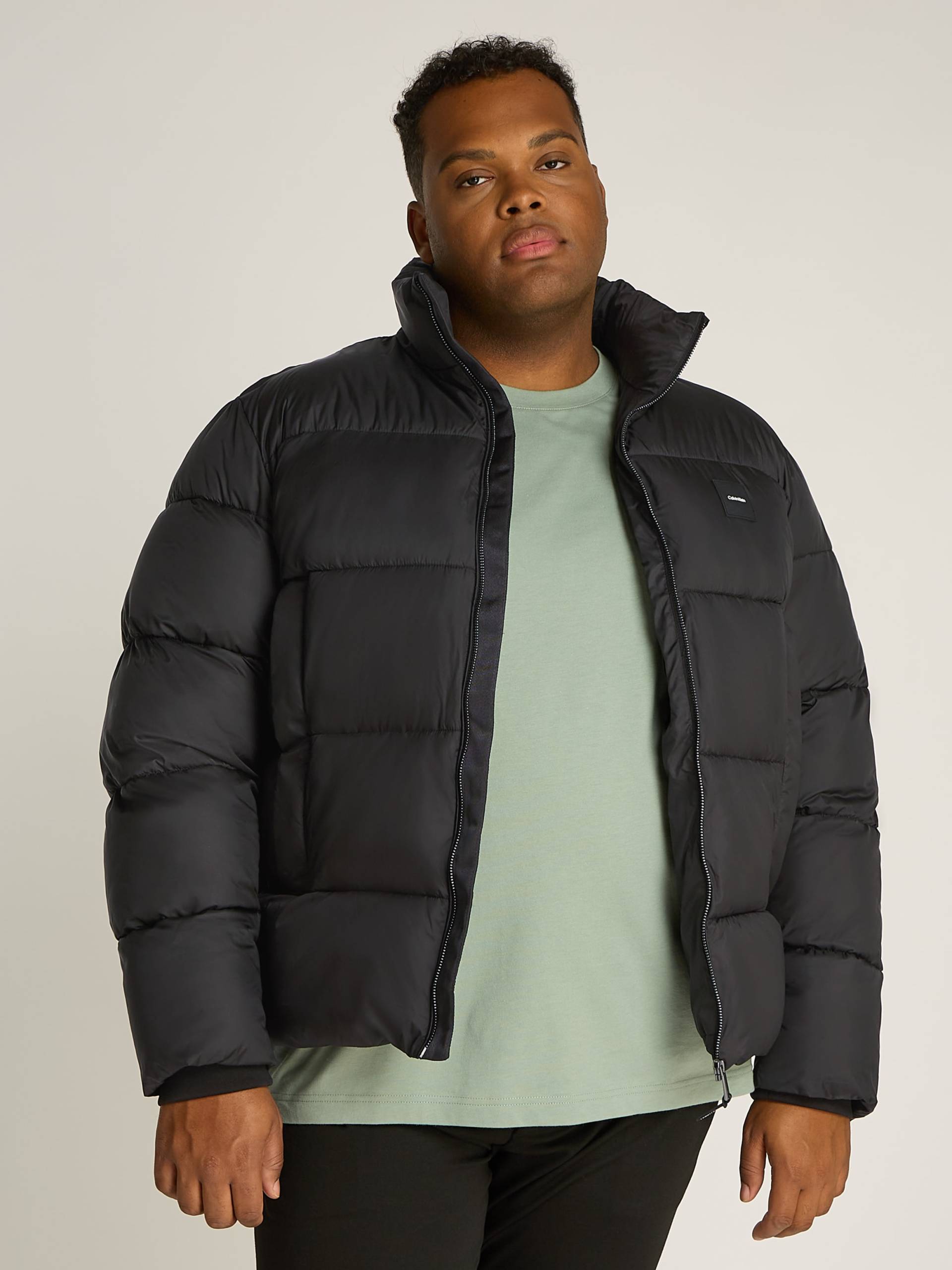 Calvin Klein Big&Tall Steppjacke »BT_QUILT PUFFER MW«, in Grossen Grössen mit Logopatch von Calvin Klein Big&Tall