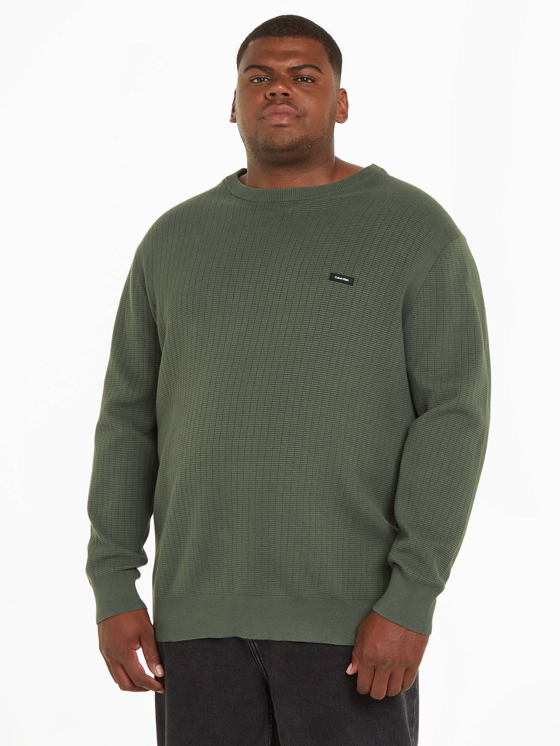 Calvin Klein Big&Tall Strickpullover »BT_STRUCTURE SWEATER«, mit Markenlabel von Calvin Klein Big&Tall