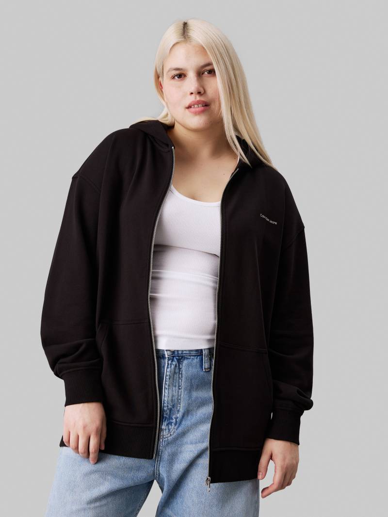 Calvin Klein Jeans Plus Sweatshirt »PLUS DIFFUSED CK ZIP-THROUGH«, in Grossen Grössen mit Backprint von Calvin Klein Jeans Plus