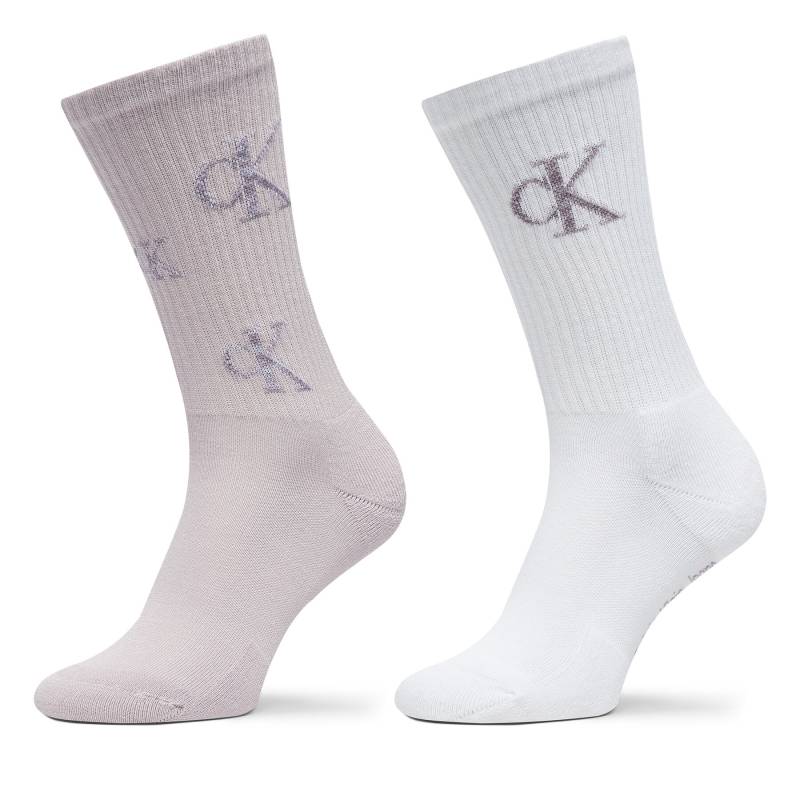 2er-Set hohe Damensocken Calvin Klein Jeans 701229465 Violett von Calvin Klein Jeans