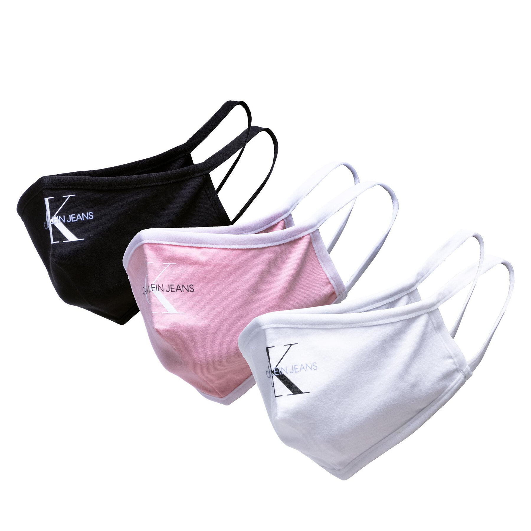 3er-Set Stoffmasken Calvin Klein Jeans Face Cover 3-Pack K60K608838 Weiß von Calvin Klein Jeans