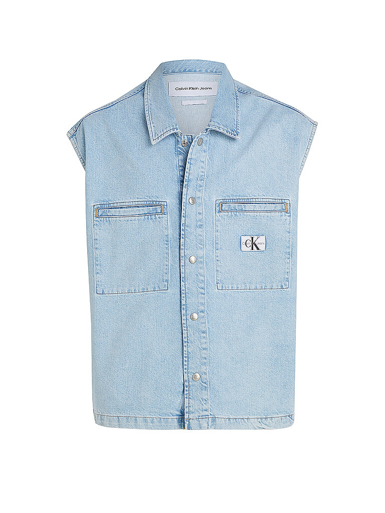 CALVIN KLEIN JEANS Jeanshemd hellblau | L von Calvin Klein Jeans