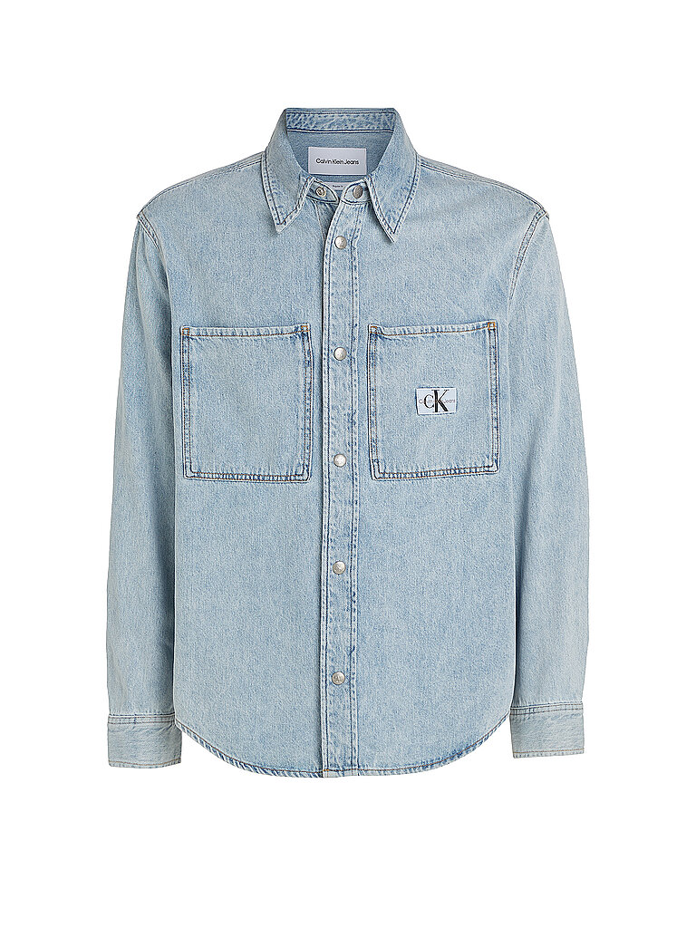 CALVIN KLEIN JEANS Jeanshemd hellblau | S von Calvin Klein Jeans