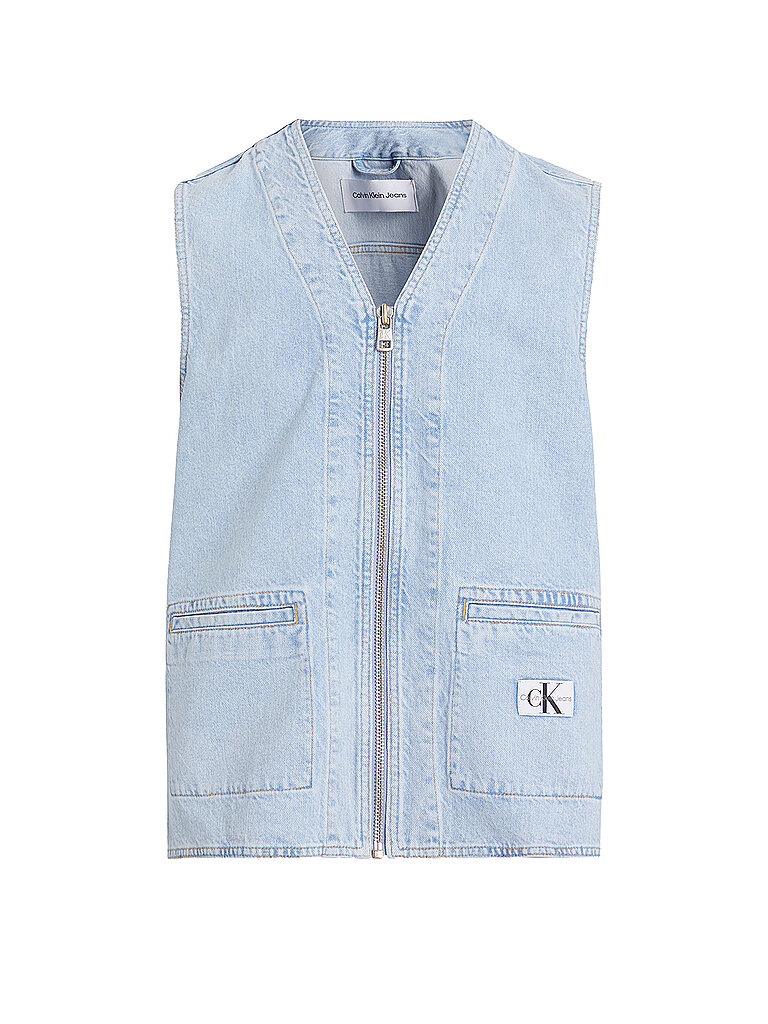 CALVIN KLEIN JEANS Jeansjacke hellblau | M von Calvin Klein Jeans