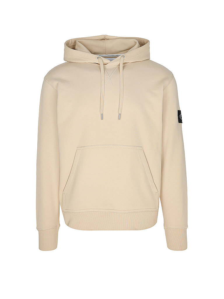 CALVIN KLEIN JEANS Kapuzensweater - Hoodie  beige | L von Calvin Klein Jeans