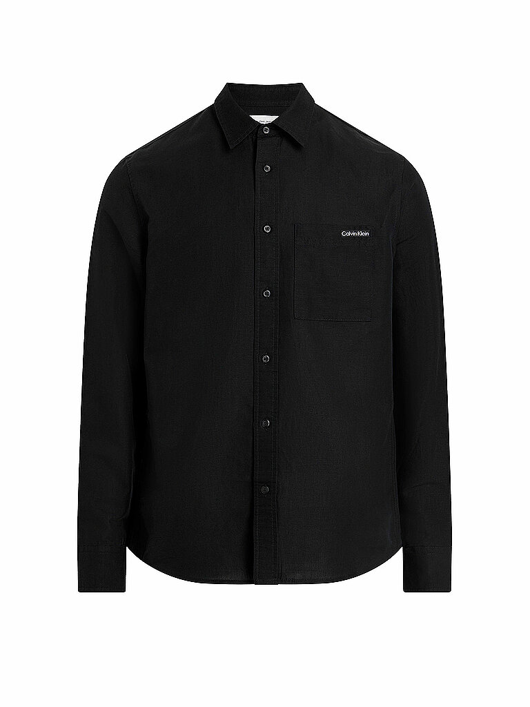 CALVIN KLEIN JEANS Leinenhemd schwarz | S CALVIN KLEIN JEANS Leinenhemd schwarz | S von Calvin Klein Jeans