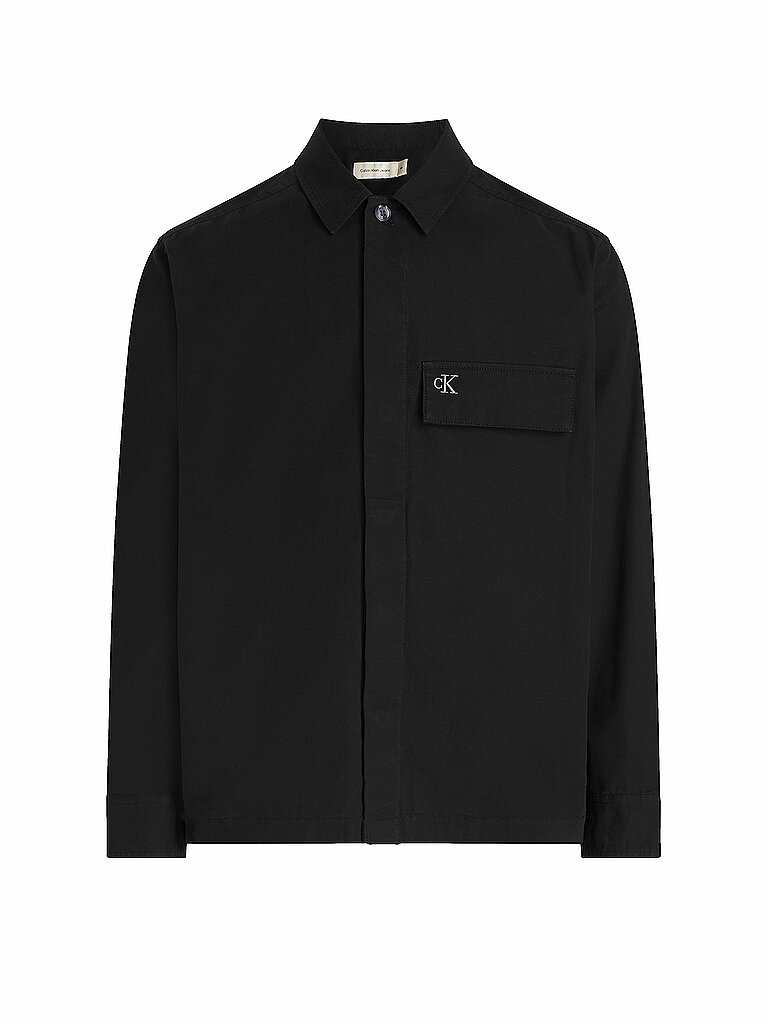 CALVIN KLEIN JEANS Overshirt schwarz | L von Calvin Klein Jeans