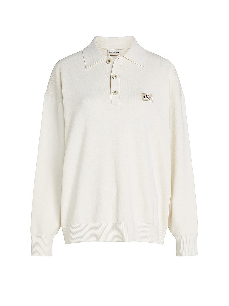 CALVIN KLEIN JEANS Poloshirt creme | L von Calvin Klein Jeans