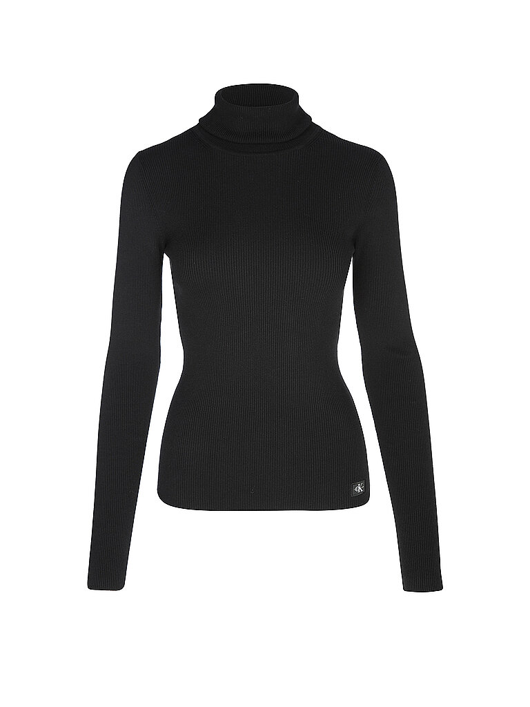 CALVIN KLEIN JEANS Rollkragenpullover schwarz | L von Calvin Klein Jeans