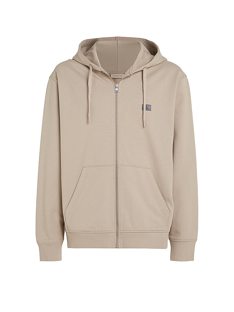 CALVIN KLEIN JEANS Sweatjacke beige | L von Calvin Klein Jeans