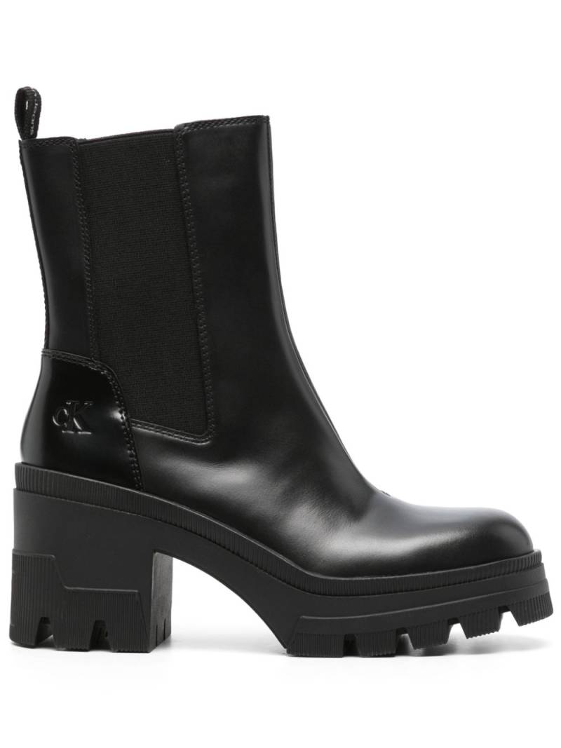 Calvin Klein Jeans 90mm chunky leather boots - Black von Calvin Klein Jeans