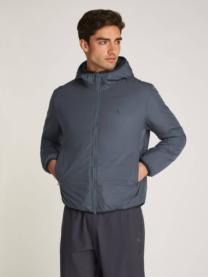 Calvin Klein Jeans Allwetterjacke »HI-NECK JACKET«, mit Kapuze, Logodruck, Kapuze von Calvin Klein Jeans