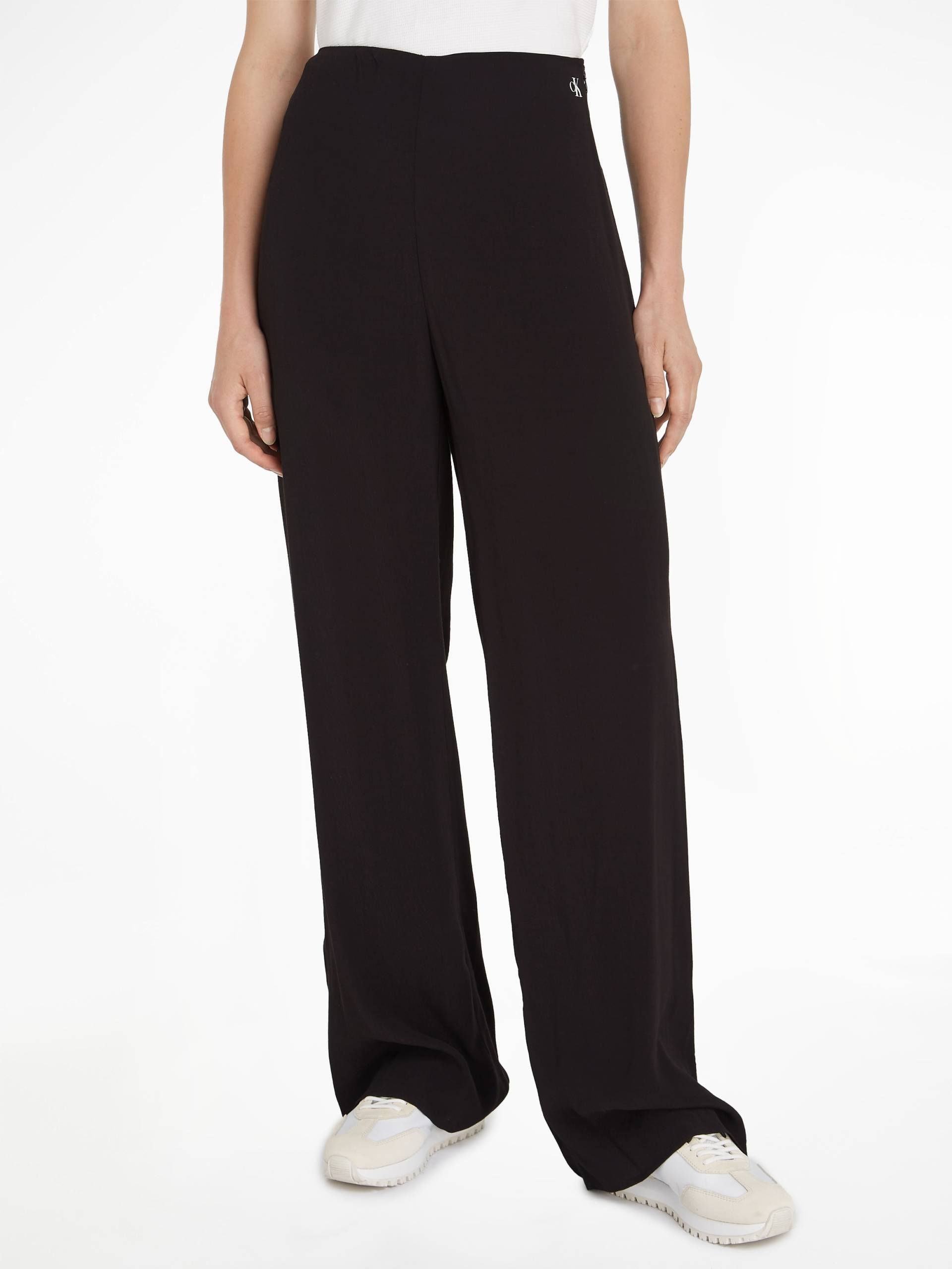 Calvin Klein Jeans Anzughose »CHIFFON WIDE LEG PANT«, mit Markenlogo von Calvin Klein Jeans
