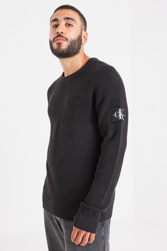 Calvin Klein Jeans Badge Easy Strickpullover | Black | Herren | L Calvin Klein Jeans Badge Easy Strickpullover | Black | Herren | L von Calvin Klein Jeans
