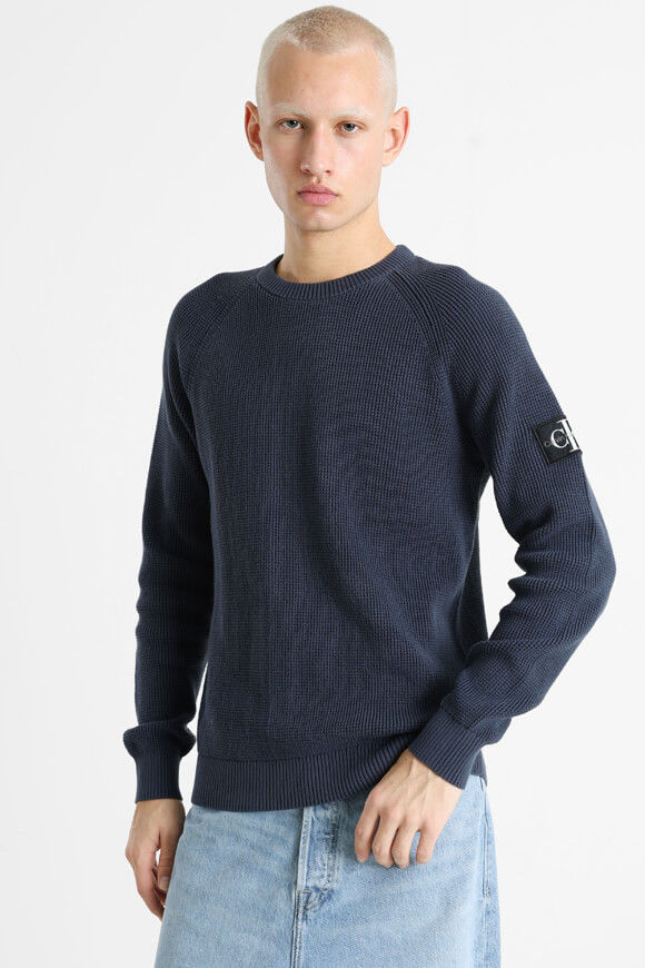 Calvin Klein Jeans Badge Easy Strickpullover | Ink | Herren  | L von Calvin Klein Jeans