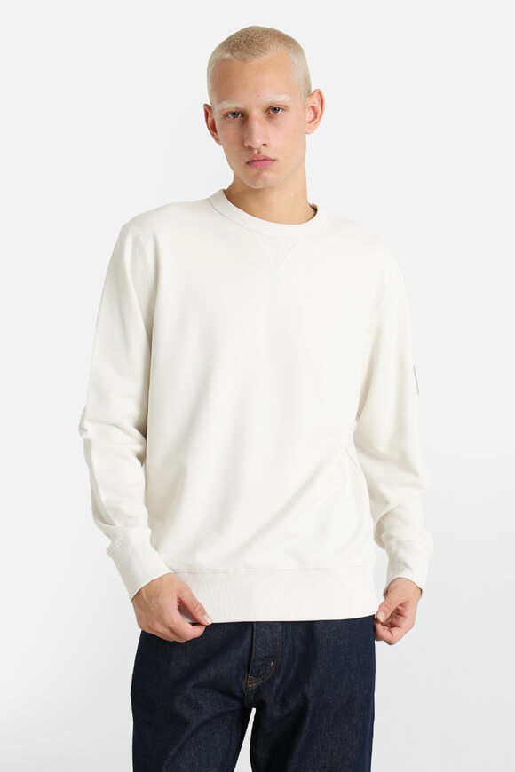 Calvin Klein Jeans Badge Sweatshirt | Ivory | Herren  | L von Calvin Klein Jeans