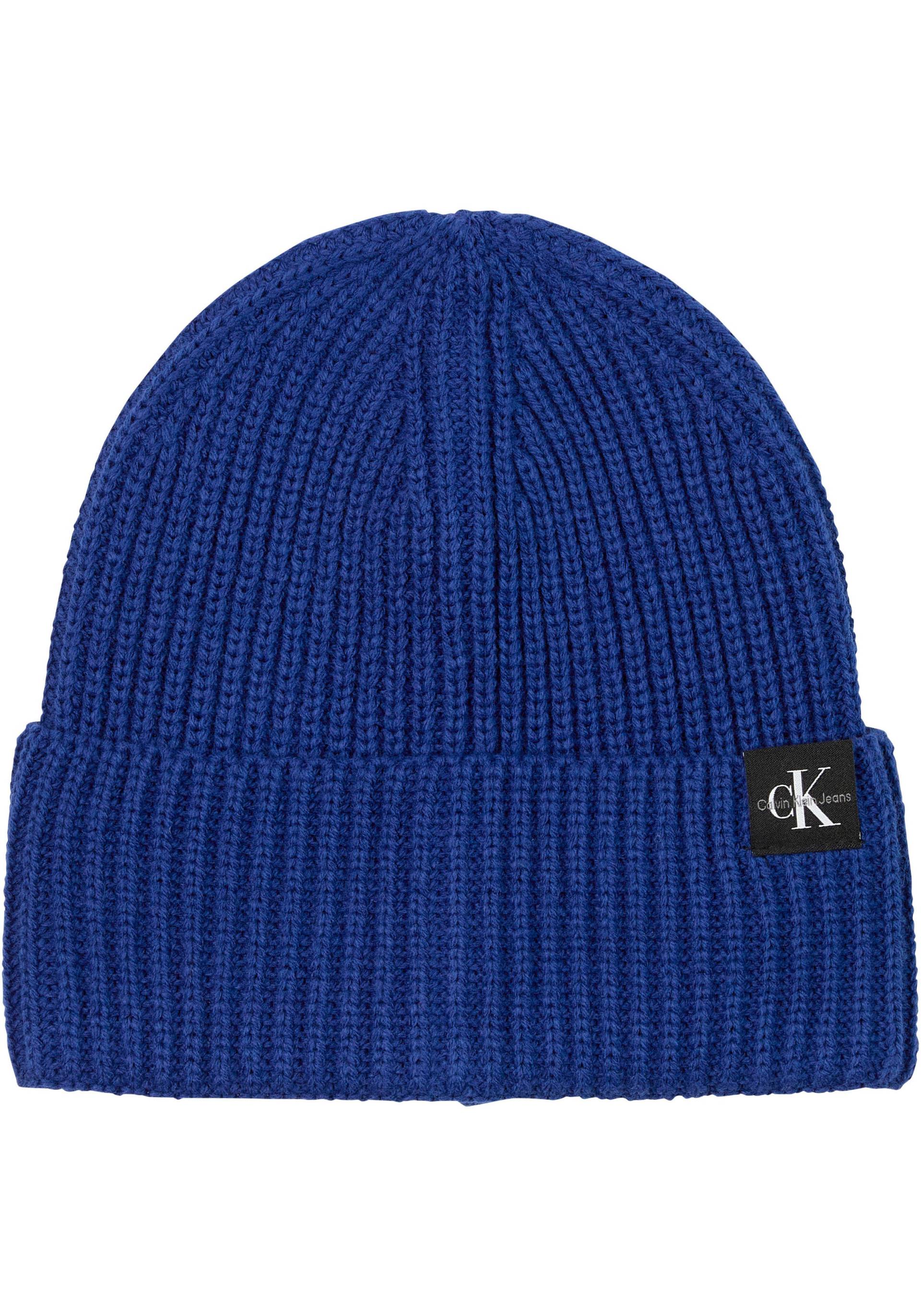 Calvin Klein Jeans Beanie »Monogram Rib Beanie«, mit Logopatch von Calvin Klein Jeans