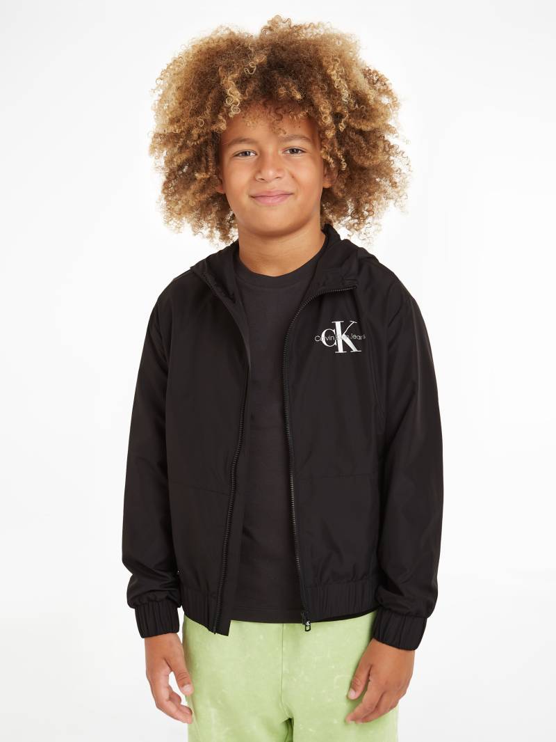 Calvin Klein Jeans Blouson »MONOLOGO ESSENTIAL JACKET«, mit Kapuze, Kinder bis 16 Jahre von Calvin Klein Jeans