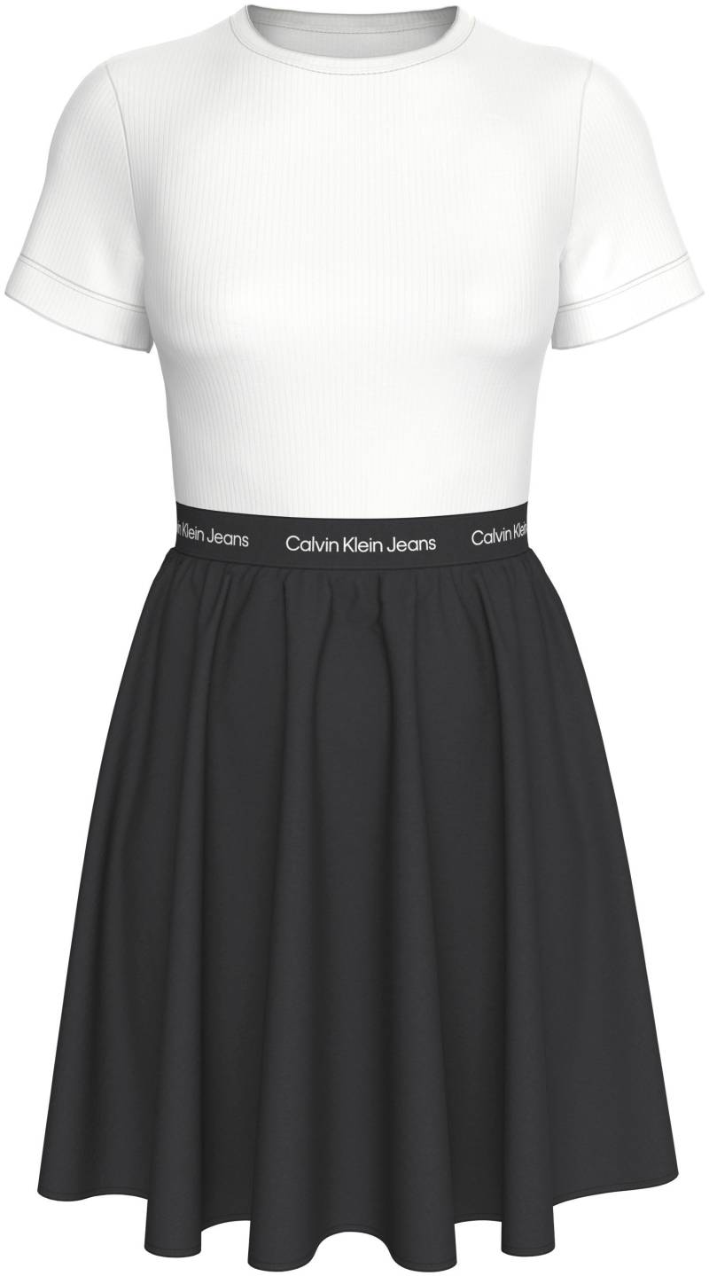 Calvin Klein Jeans Blusenkleid »LOGO ELASTIC SHORT SLEEVE DRESS«, mit Logoschriftzug von Calvin Klein Jeans