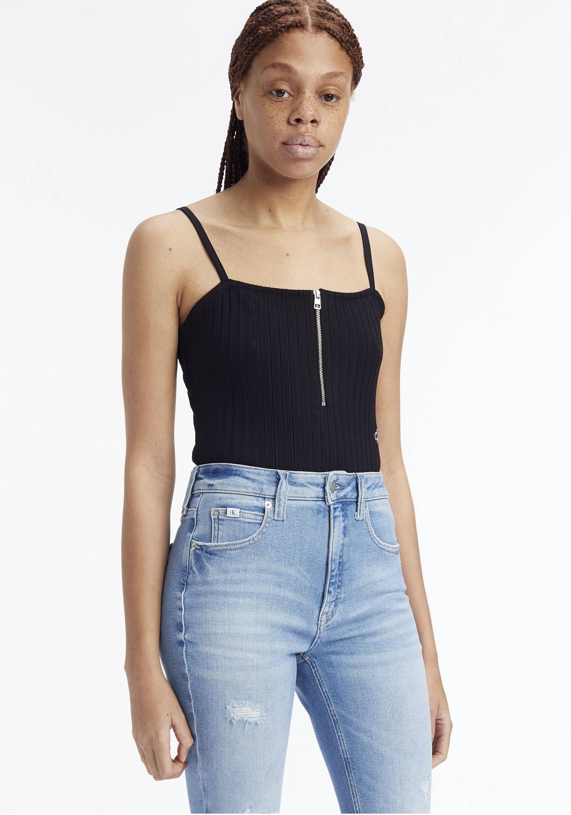 Calvin Klein Jeans Body »ZIPPER RIB STRAPPY«, mit halblangem Reissverschluss von Calvin Klein Jeans