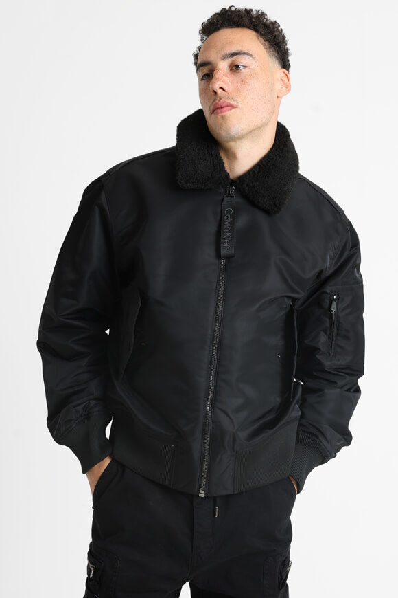 Calvin Klein Jeans Bomberjacke | Black | Herren  | L von Calvin Klein Jeans