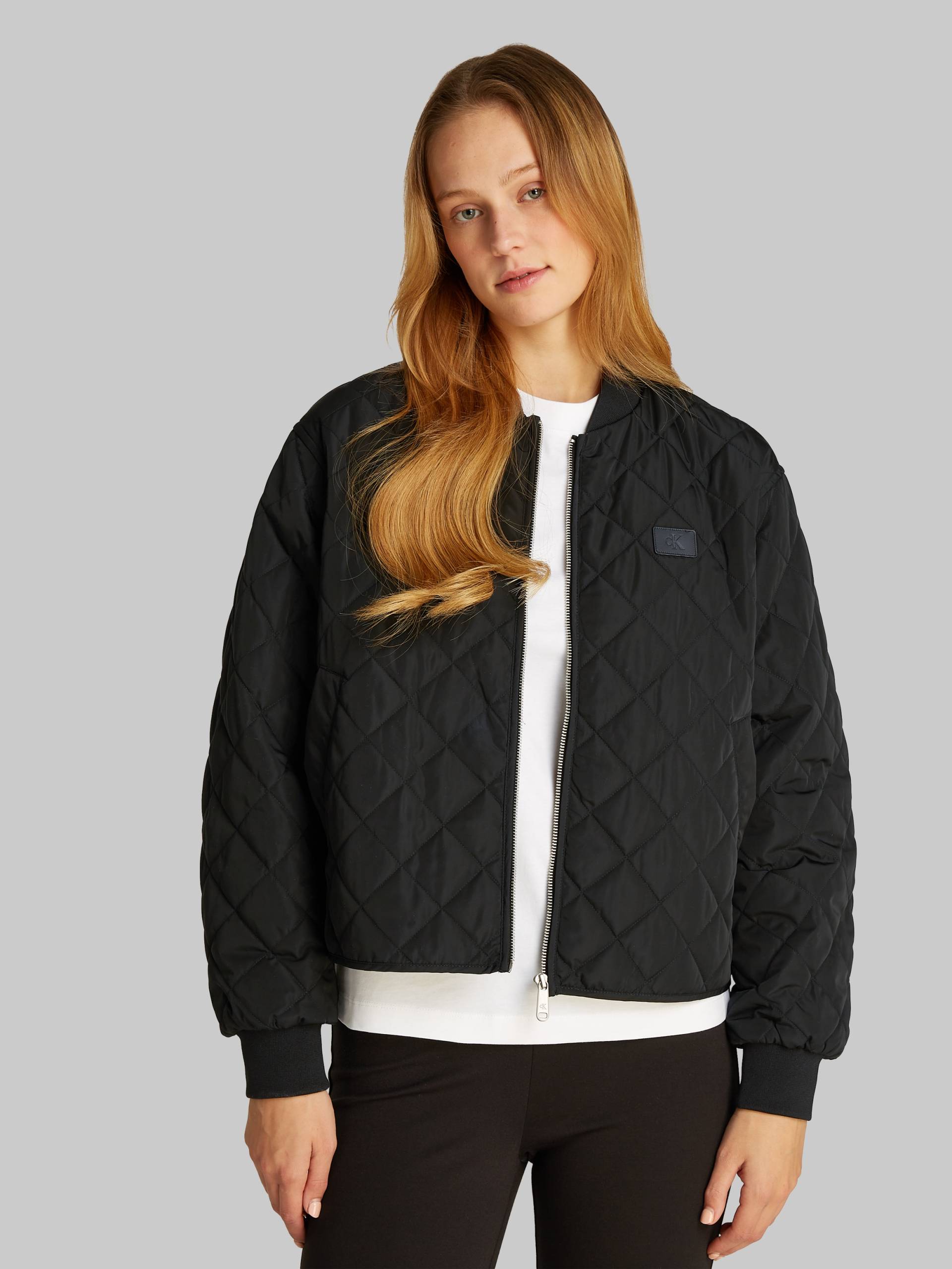 Calvin Klein Jeans Bomberjacke »LW QUILTED JACKET«, mit Logodruck, mit Steppmuster von Calvin Klein Jeans