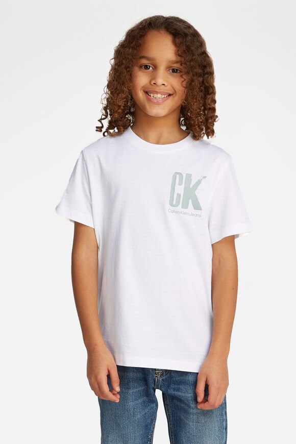 Calvin Klein Jeans Chest Surf Graphic T-Shirt | Bright White | Jungen  | 12 von Calvin Klein Jeans