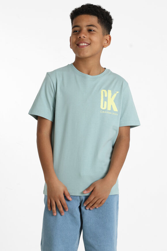 Calvin Klein Jeans Chest Surf Graphic T-Shirt | Green Surf | Jungen  | 14 von Calvin Klein Jeans