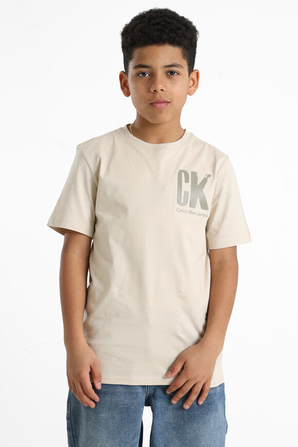 Calvin Klein Jeans Chest Surf Graphic T-Shirt | Oyster Gray | Jungen  | 12 von Calvin Klein Jeans