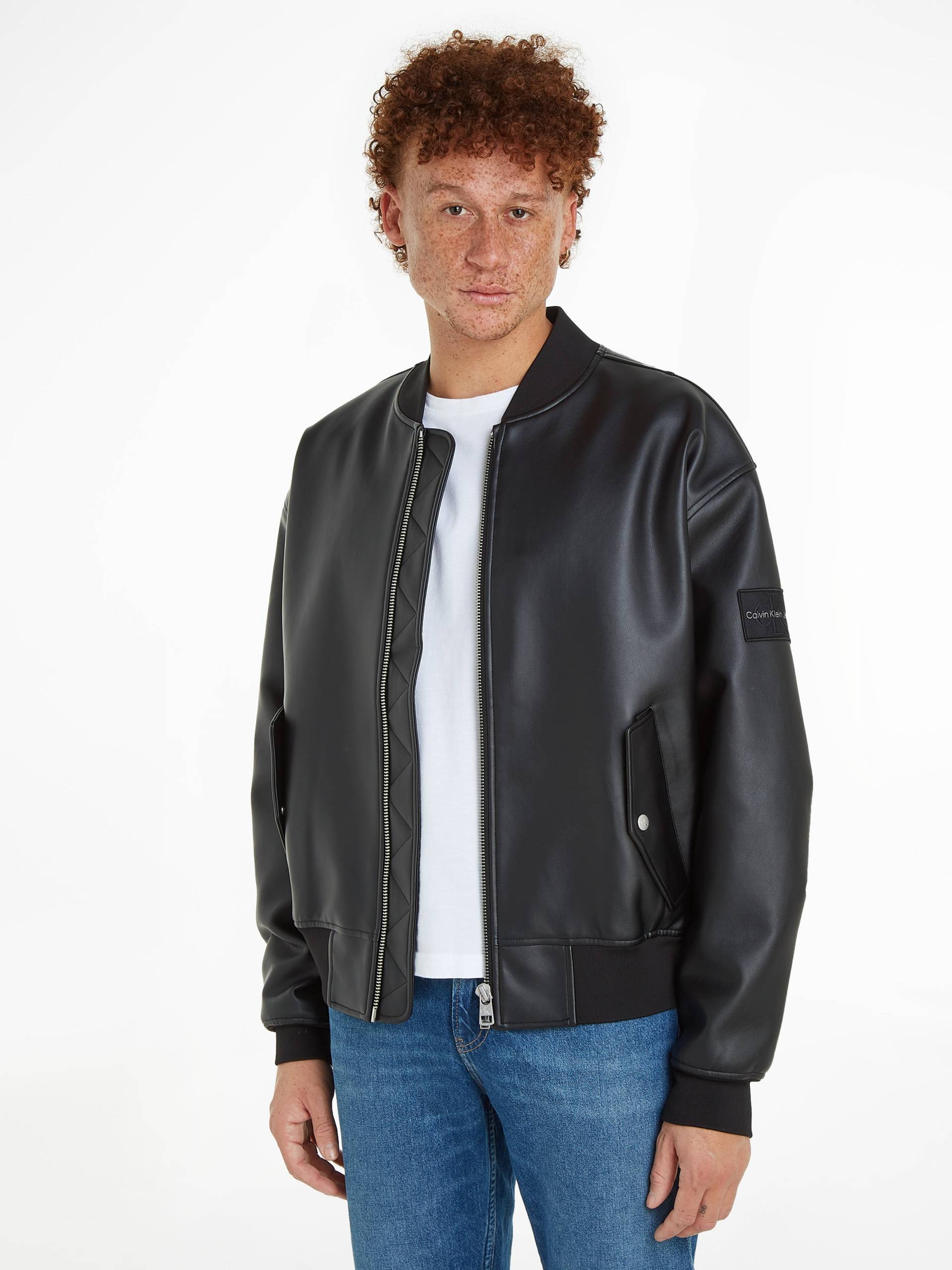 Calvin Klein Jeans Collegejacke »FAUX LEATHER BOMBER«, in Lederoptik von Calvin Klein Jeans