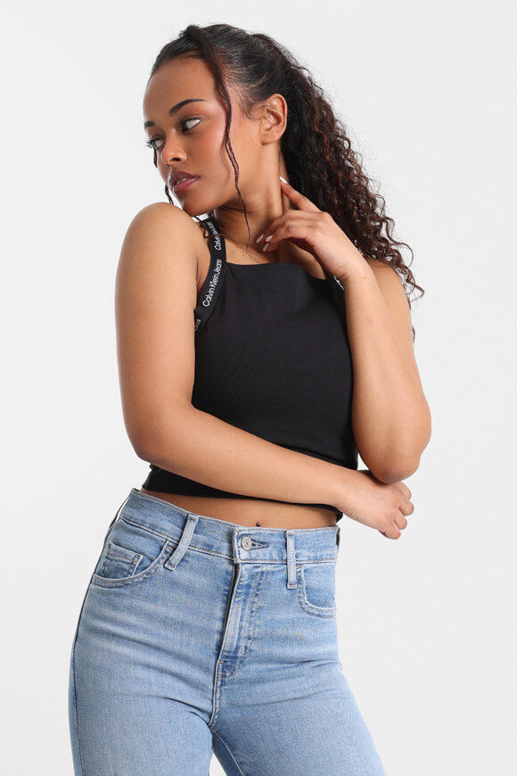 Calvin Klein Jeans Crop Top | Black | Damen  | M von Calvin Klein Jeans